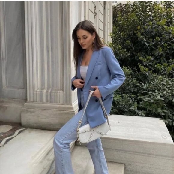 ZARA Double Breasted Oversized Blazer - Picture 6 of 10